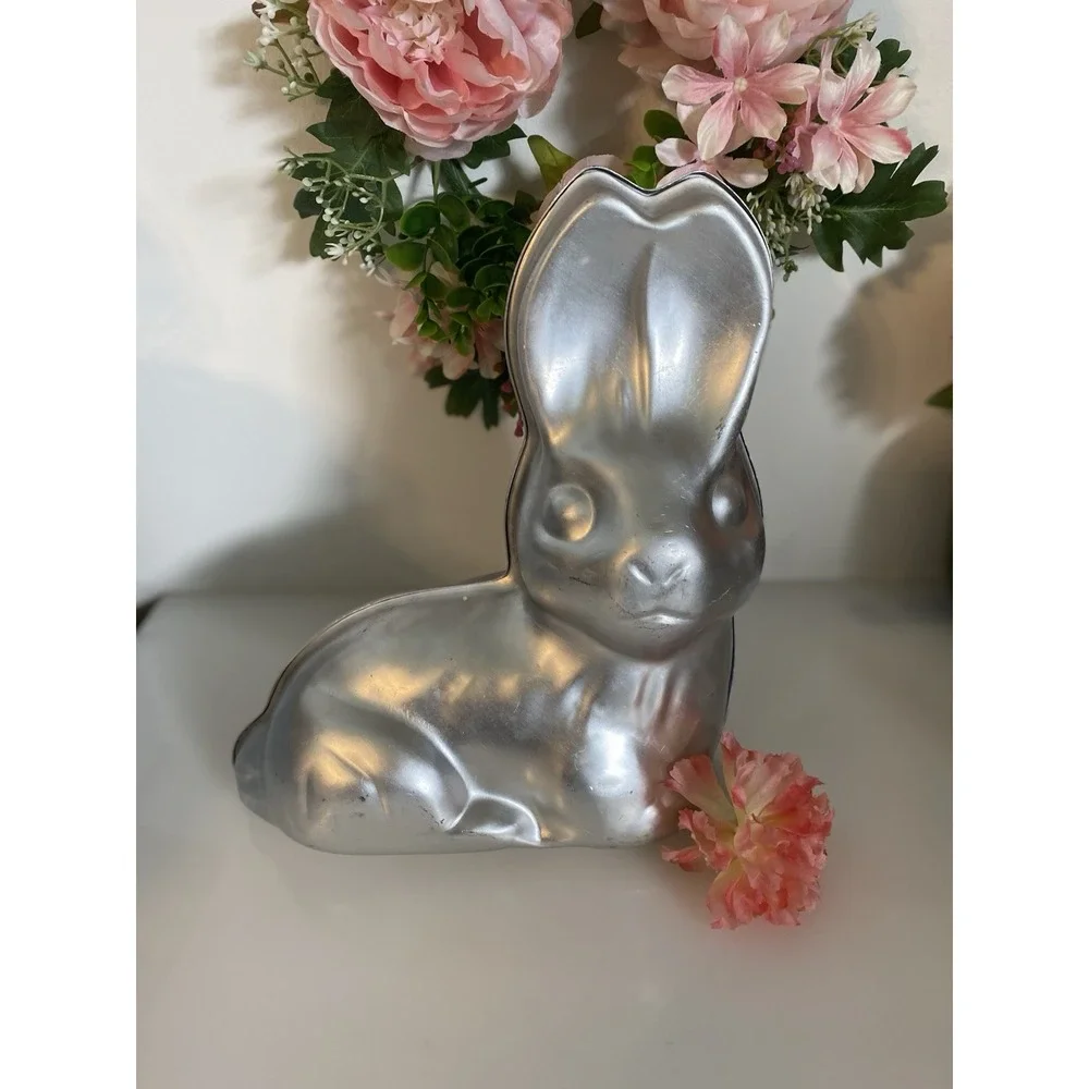 Vintage Wilton 1974‎ Large Double Sided 2 Piece 3D Rabbit Easter Bunny Cake Pan